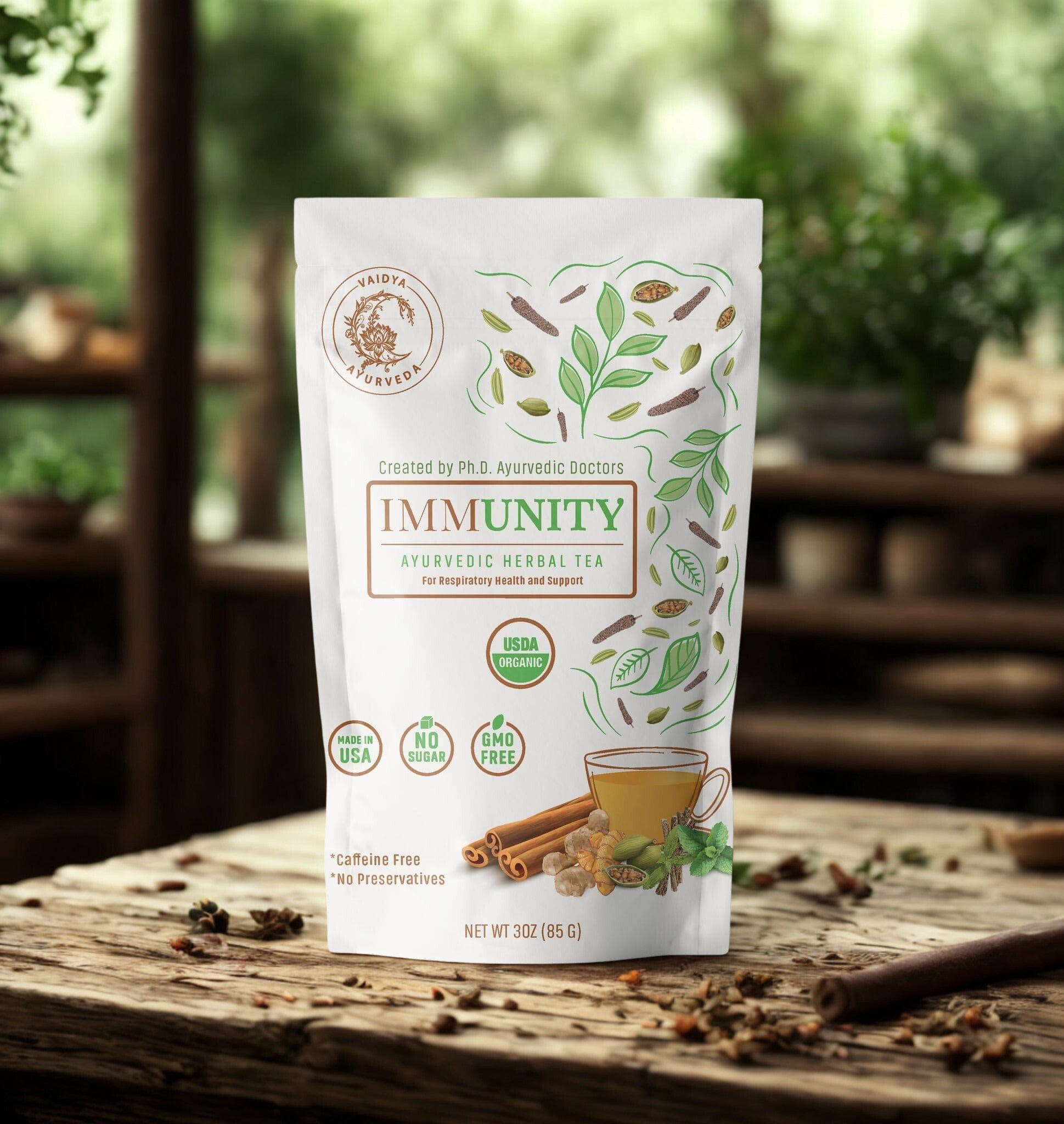 Ayurvedic Immunity Tea – Respiratory Support & Natural Immune Booster